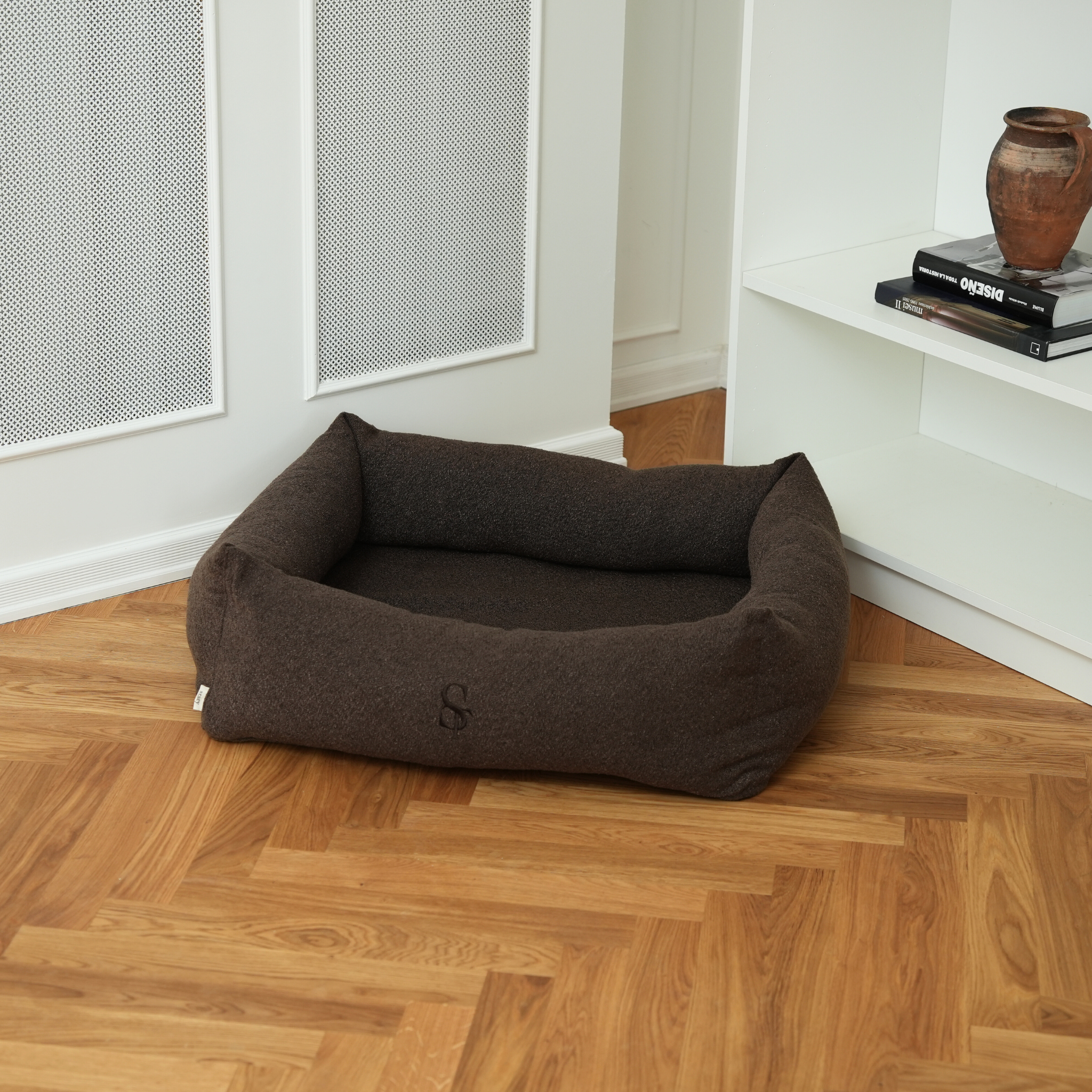 Vera Dog Bed | Chestnut Bouclé