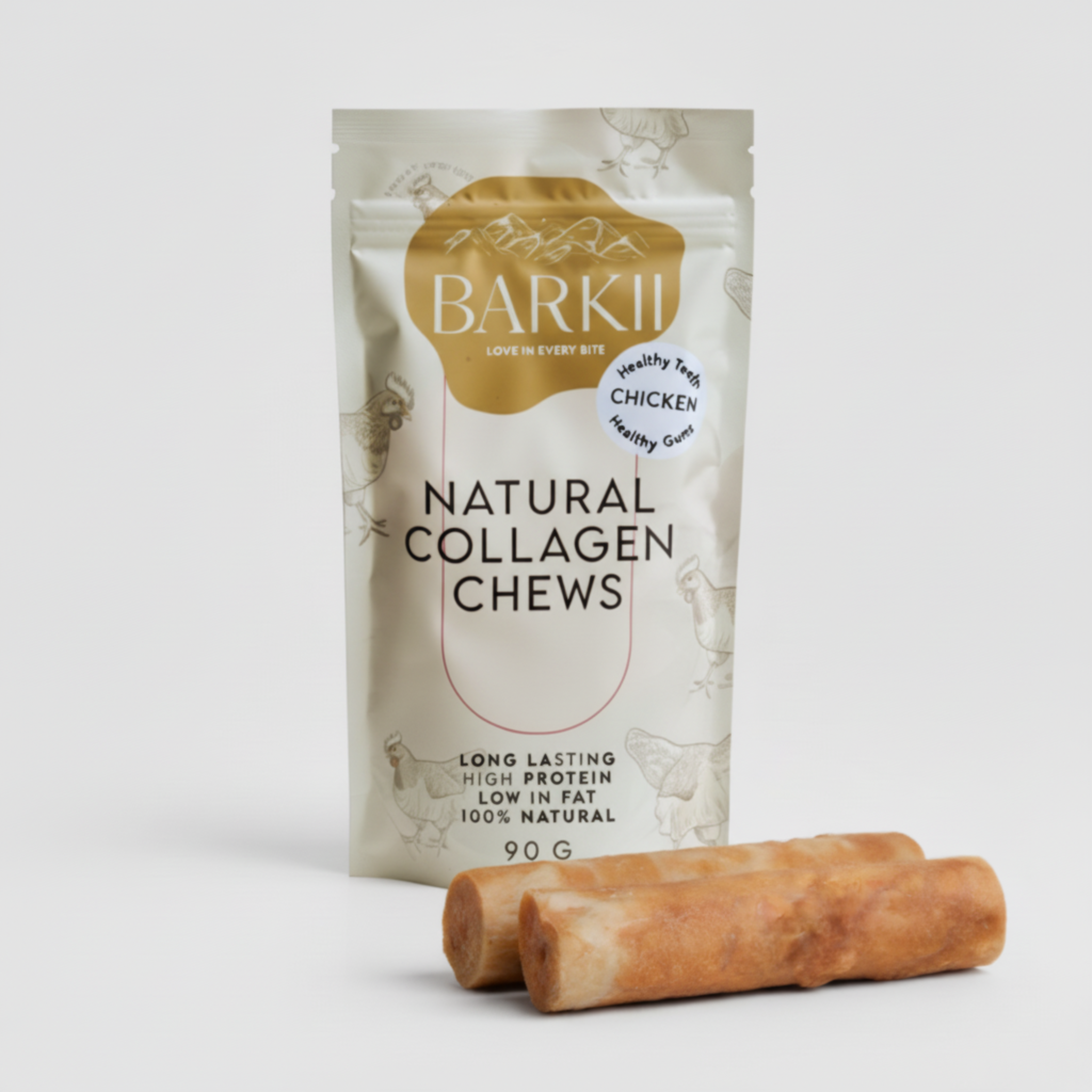 Barkii Collagen Chew Bones | Chicken | 90g.