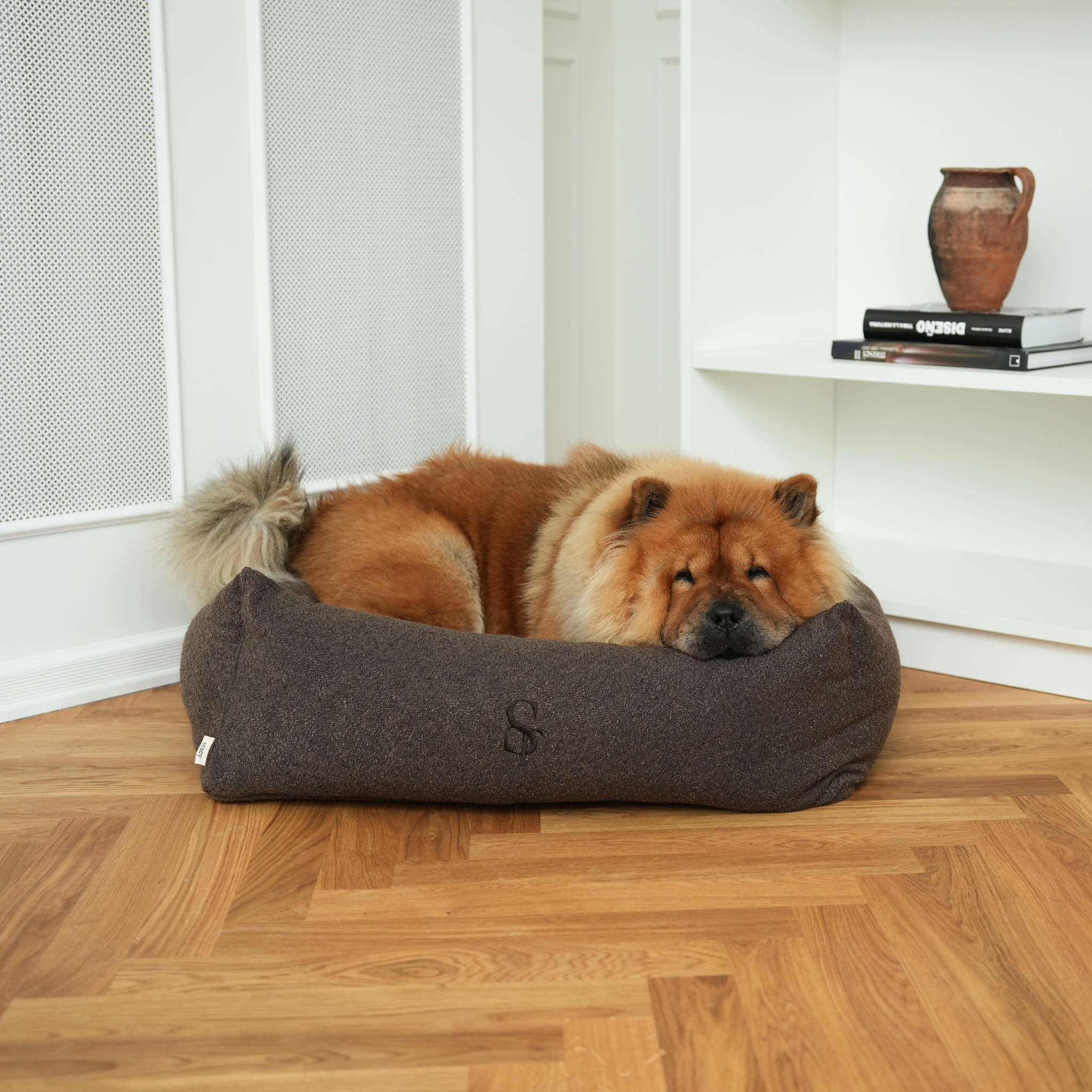 Vera Dog Bed | Chestnut Bouclé