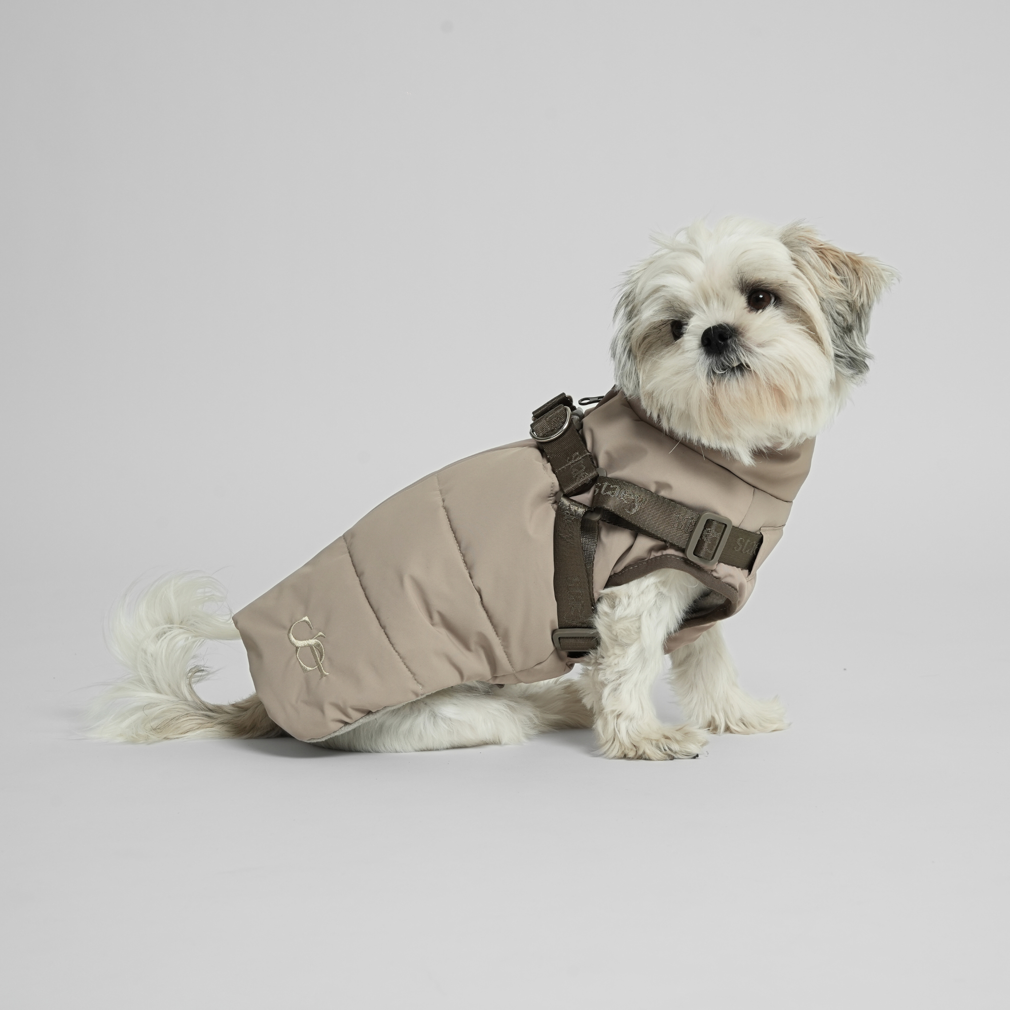 Vera Dog Coat w. Harness | Sand